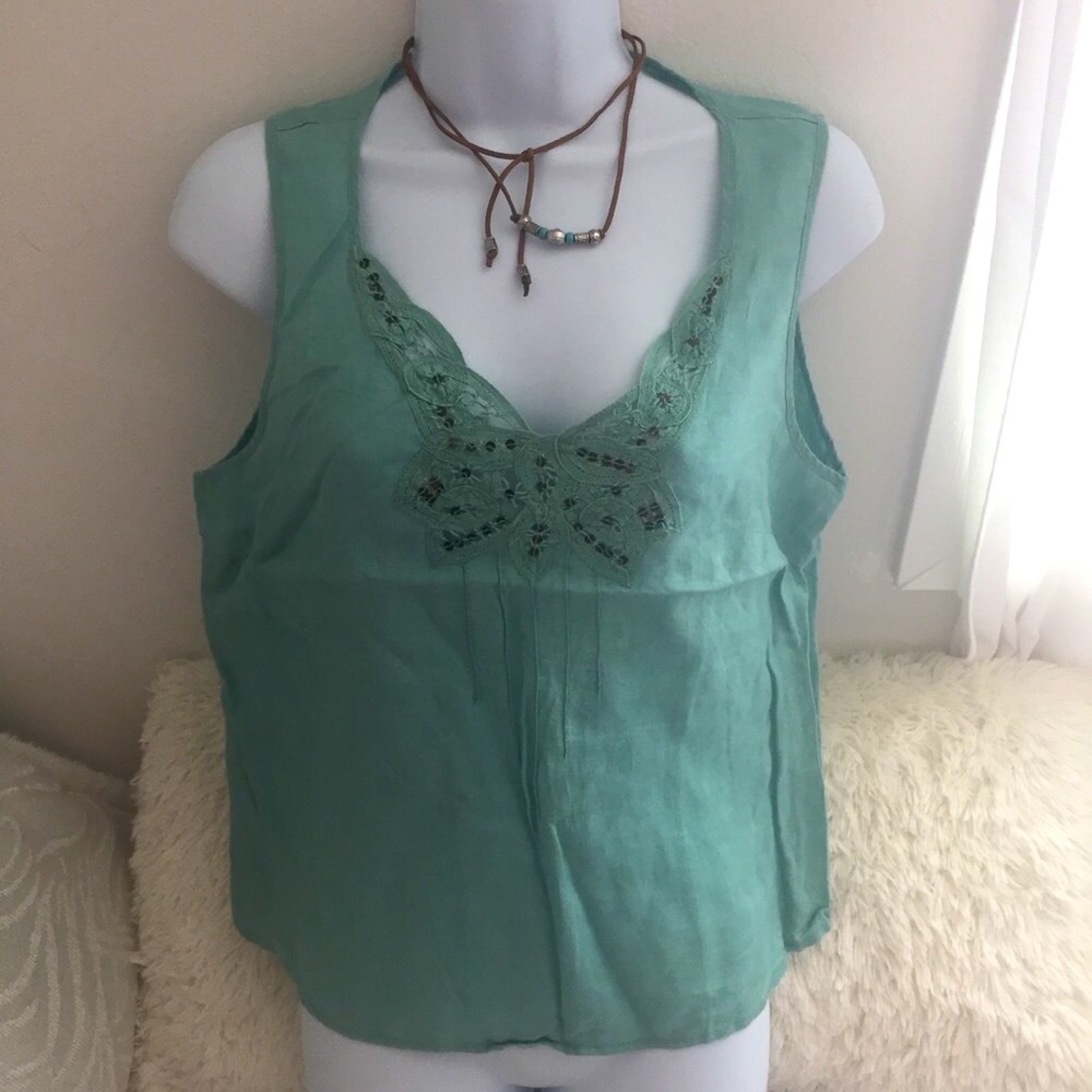 RAPHAEL MINT LINEN TOP 10